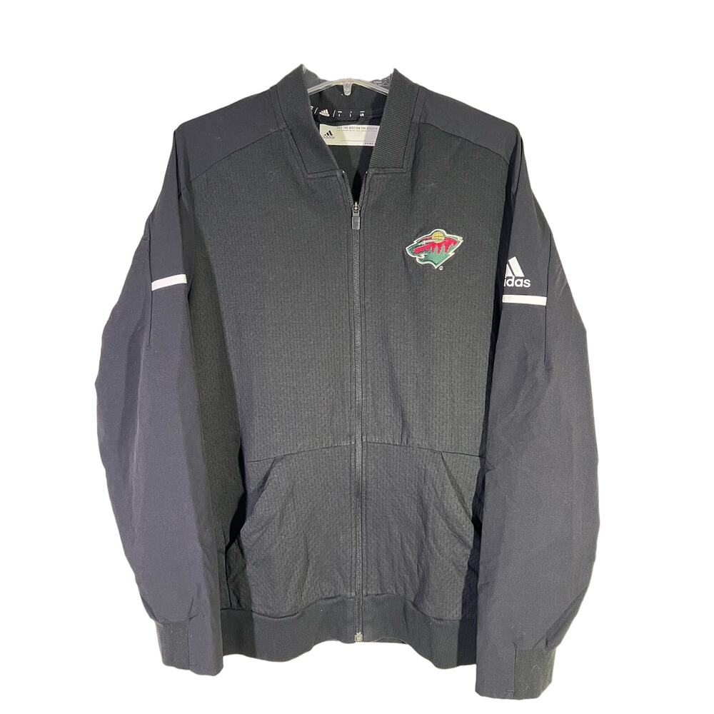Adidas Men's Size L NHL Hockey Minnesota Wild Full Zip Track Jacket
